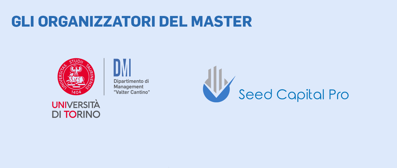 Il Master ''Sport Analytics e AI per il Management Sportivo'' è organizzato da: <br/>
Dipartimento di Management ''Valter Cantino'' e Seed Capital Pro